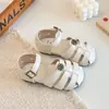 Keke Sapatos de Verão Infantis Florais Retrô Sandálias Fechadas para Crianças Pequenas Sandálias Romanas Trançadas para Meninas Sapatos de Bebê