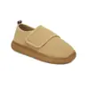 Zapatos caseros antideslizantes para interior y exterior con apertura grande, suela suave, pantuflas silenciosas de lino con velcro, ligeros para hombres y mujeres de mediana edad y mayores