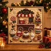 Conjunto de Pintura com Pedras de Natal Transfronteiriço com Pérolas para Decoração de Cena Doméstica Conjunto Artesanal DIY de Pintura com Pérolas