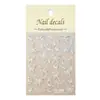 Redanco5D Relieve Popular Dibujo Animado Pegatina para Uñas Hermosa Mariposa Plateada Rota Pegatina Estéreo para Uñas He1523