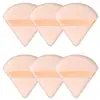 Esponja de Pó Flocada Triangular para Uso a Seco, Esponja de Pó Solto, Ferramenta de Maquiagem Facial, Bolacha de Pó de Veludo para Fixar Maquiagem, Macia e Amiga da Pele, Maquiagem Duradoura