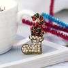 Moda de Corea del Sur lindo broche de bastón de campana de Navidad retro elegante simple fresco aceite de goteo Broche anti-exposición