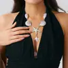 Collar Exagerado Transfronterizo Europeo y Americano Estilo Océano Collar de Concha Personalizado Industria Pesada Nicho Estrella de Mar Collar en Forma de Y