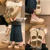 Impresionantes Sandalias Cerradas de Tejido con Suela Gruesa para Mujer, Nuevo Estilo Verano 2026, Versátiles con Faldas, Sandalias Romanas con Calados