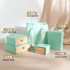Caja de Joyería Azul y Rosa para el Festival Qixi al por Mayor, en Stock, para Guardar Anillos, Pendientes, Pulseras y Collares, con Tapa y Base, Caja de Embalaje para Joyería