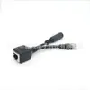Cable Adaptador de Datos RJ12 Hembra Uno a Dos DC5521+RJ12 Cabezal de Cristal Cable de Red Gigabit