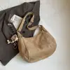 Moda Verão 2025 Simples Bolsa Tote Formato Dumpling para Mulheres Casual Grande Capacidade Elegante Fashionável Bolsa de Ombro Único Transversal