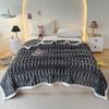 Manta de Conejo de Piel Sintética Sábana de Cama Invierno Color Sólido Engrosada Terciopelo de Leche Cálida Manta de Cama Multifuncional Manta para Siesta