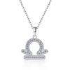 Colar Clavícula Doze Signos do Zodíaco Pingente Moissanita Cor D Fashionable Cruz Gra Letras Personalizadas Transfronteiriças Colar de Prata de Lei S925 para Mulheres