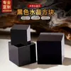 Cristal Artificial de Vidro K9 Base Preta Personalizada Cubo de Cristal Preto Decoração de Móveis Peso de Papel Ornamento de Livro Base de Troféu