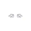 Th0305 S999 Aguja de Plata Exquisito Único Clip para Oreja de Mariposa Diseño de Nicho Estilo Coreano Estilo Ins Pendientes de Zirconia
