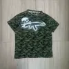 Camiseta informal de manga corta Y2K retro europeo y americano con estampado de camuflaje, moda punk de alta calle, gótica, moderna