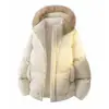 Roupas de Algodão Masculinas Casaco de Algodão Masculino com Capuz e Gola de Pelo Chapéu Gola de Pelo Removível Transfronteiriço 2026 Inverno Novo Estilo Casal