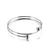 Nuevo Set de Joyería de Acero Inoxidable para Mujer Europeo y Americano Pulsera Sencilla de Bolas Redondas con Cable de Acero Collar DIY Venta al por Mayor
