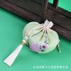 Festival del Bote del Dragón borla antigua Hanfu monedero bolsita hecho a mano DIY bolso vacío de mano bordado estampado estilo chino