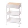 Carro de salón de belleza al por mayor, herramienta multifuncional para decoración de uñas con cajón, gabinete de almacenamiento giratorio, estante de cocina
