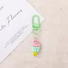 Llavero de Bob Esponja de resina, colgante lindo de dibujos animados, llavero de cuentas DIY, accesorios de anime, suministro al por mayor