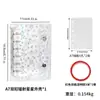 Libro de Almacenamiento de Hojas Sueltas para Uñas Portátil de Moda Tarjeta de Exhibición Transparente de PVC para Colección de Arte de Uñas Planificador Mini de 3 Agujeros con Doble Botón