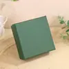 Caixa de Embalagem para Joias Estilo Chinês Pronta, Caixa de Joias Verde com Estampagem Dourada, Caixa para Anel, Caixa de Embalagem para Joias de Colar