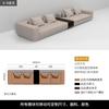 Sofá Teclas de Piano Estilo Italiano Minimalista Sala de Estar Pasillo Horizontal Muebles de Villa Apartamento Grande Sofá de Cuero de Lujo Especial de Forma