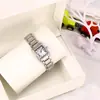 Relógios Casuais de Moda Cruzada de Quartzo para Casal Relógios Quadrados de Diamante de Luxo Leve para Homens e Mulheres Atacado de Comércio Exterior Cruzado