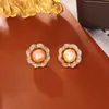 Pendientes de Plata S925 con Perlas de Agua Dulce Naturales Caladas Aguja de Plata S925 Moda de Alta Gama Pendientes Exquisitos Populares Estilo Popular Joyería