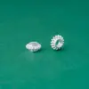 Novas Contas de Roda de Prata Pura S999 Contas Chatas DIY Feito à Mão Pulseira de Cristal com Miçangas Espaçador de Prata