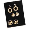 Aretes de pin de plata 925 chapados en oro de 18K engastados con circonitas, aretes de perlas adhesivas, hechos a mano DIY