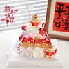 Decoração de Bolo de Feliz Ano Novo 2026 Figuras de Frutas Cristalizadas e Lingotes de Ouro Acrílicos Decorações de Confeitaria para Véspera de Ano Novo e Festival da Primavera