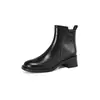 Botas martin retrô para o dia a dia 2024 nova fivela de cinto salto grosso botas curtas botas romanas retrô 40-43 botas de comércio exterior