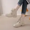Otoño 2026 Nuevas Botas Martin Planas Retro Suela Suave Suela Gruesa Punta Redonda Con Cordones Cremallera Lateral Antideslizantes Cómodas Zapatos Individuales