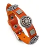Pulseira de Couro com Cabeça de Leão Vintage Punk Motociclista Masculina com Fivela de Pino Acessórios de Personalidade Ousada Atacado