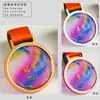 Etiquetas Colgantes de Metal Impresas a Color Cristal Personalizadas Baloncesto Niños Juego Escolar Maratón Reunión Deportiva Honor Creativo