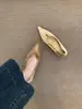 Zapatos Mary Jane de punta estilo minimalista francés para mujer, nuevo modelo de moda de otoño, zapatos versátiles de corte bajo sin cordones para el trabajo