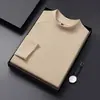 Camiseta Básica de Gola Redonda para Homens no Outono e Inverno, Camiseta Masculina Quente de Manga Longa, Moletom Casual Versátil Masculino de Veludo Alemão