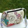Nueva Bolsa de Tambor con Correa de Flores Estilo Étnico de Yunnan Bolso Cruzado Lona Bordado Dorado Bolso de Hombro para Mujer Bolsa de Tela Bolsa para Puesto Callejero
