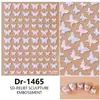 Redanco5D Estampado Ins Popular Concha Luz Calcomanía para Manicura Súper Hermosa Mariposa Calcomanía Estéreo para Uñas Dr1466