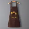 Avental para Uso na Cozinha, à Prova de Óleo, Estilo Novo, Impermeável, Moderno, Fofo, Avental de Cozinha, Roupa de Trabalho para Cozinha Doméstica