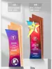 Personalización de Trofeo de Cristal Creativo Madera Maciza Competencia Infantil Medalla de Honor Ceremonia de Premiación de Empleados de Empresa