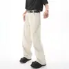 Jeans Retrô Lavado Novo de Outono, Perna Reta Solta, Comprimento no Chão, Calças de Perna Larga, Unissex, Nicho, Calças de Comprimento no Chão, Tendência