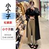 Tiro real primavera y verano 2025 nuevos pantalones de traje cintura alta versión estrecha pantalones de pierna ancha pantalones casuales rectos cinturón de mujer