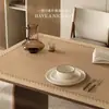 Mantel Individual para Mesa de Comedor Estilo Tronco Impermeable y a Prueba de Aceite Cuero Anti-quemaduras Mantel Mantel Térmico No Lavable Mantel para Mesa de Café Mantel Protector de Escritorio