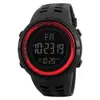 Relógio Esportivo Luminoso Multifuncional Explosivo para Exterior Popular na Internet Adulto Estudante Masculino 1251 Relógio Eletrônico Moda LED