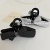 Pinza para el pelo de lunares estilo coreano con lazo, de alta gama y elegante, adecuada para recogidos en la parte posterior de la cabeza, pinza de resorte, pinza banana, accesorio para el cabello versátil para el uso diario