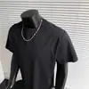 Camiseta de Manga Corta de Seda de Hielo Fresca de Secado Rápido para Hombre, Verano Delgada Estilo Americano Protección Solar Sensación de Hielo Fitness Deportes Hombro Normal Camiseta para Hombre