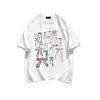 Camiseta de Verano Versátil para Mujer Estilo Coreano Estampado de Lazo Dulce Cuello Redondo Manga Corta Holgada Casual Top Ins