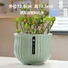 Maceta de Cerámica con Plato para Uso en el Hogar, Exquisita Estilo Ins Blanco Lujo Ligero Minimalista Estilo Crema Maceta para Orquídeas Suculentas