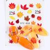 Cross-border Hot nail Art Marca d'água Adesivos ins Halloween Crânio Maple Leaf Russo unha Adesivos Atacado