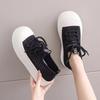 Sapatos de Malha Femininos Verão Novo Tecido Voador Respirável Vazado Sapatos Femininos Sola Grossa Tênis de Malha Slip-on Tênis Femininos Preguiçosos