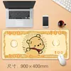 Alfombrilla de ratón grande para oficina de fábrica, caricatura de billete, alfombrilla de escritorio creativa, antideslizante, borde de bloqueo de precisión, alfombrilla de ratón